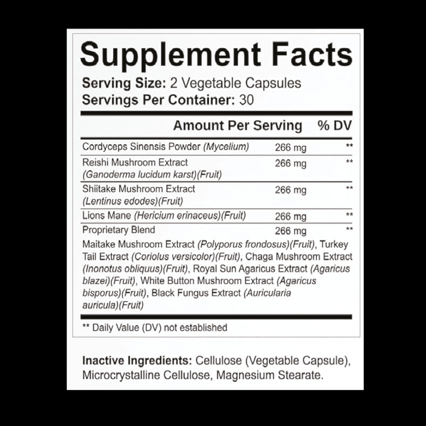 Nano+ Fungi+ Mushroom Complex Capsules | 30 Serves 9 Mushroom Blend