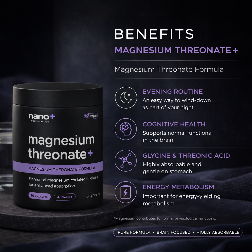 Nano+ Magnesium Threonate | 30 Serves Brain Support