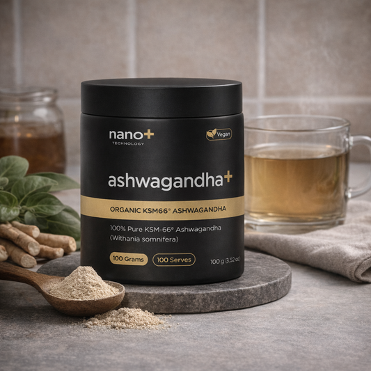 Nano+ Ashwagandha+ KSM-66® | 100 Serves Stress & Sleep Support