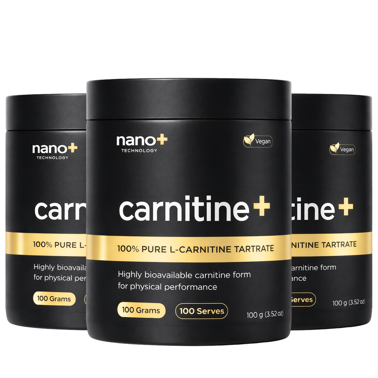 Nano+ L-Carnitine Tartrate Powder 100g | 100 Serves Pharma Grade