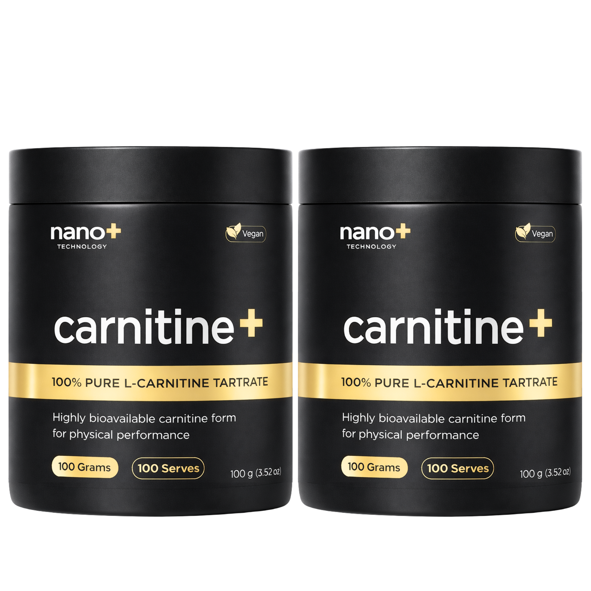Nano+ L-Carnitine Tartrate Powder 100g | 100 Serves Pharma Grade