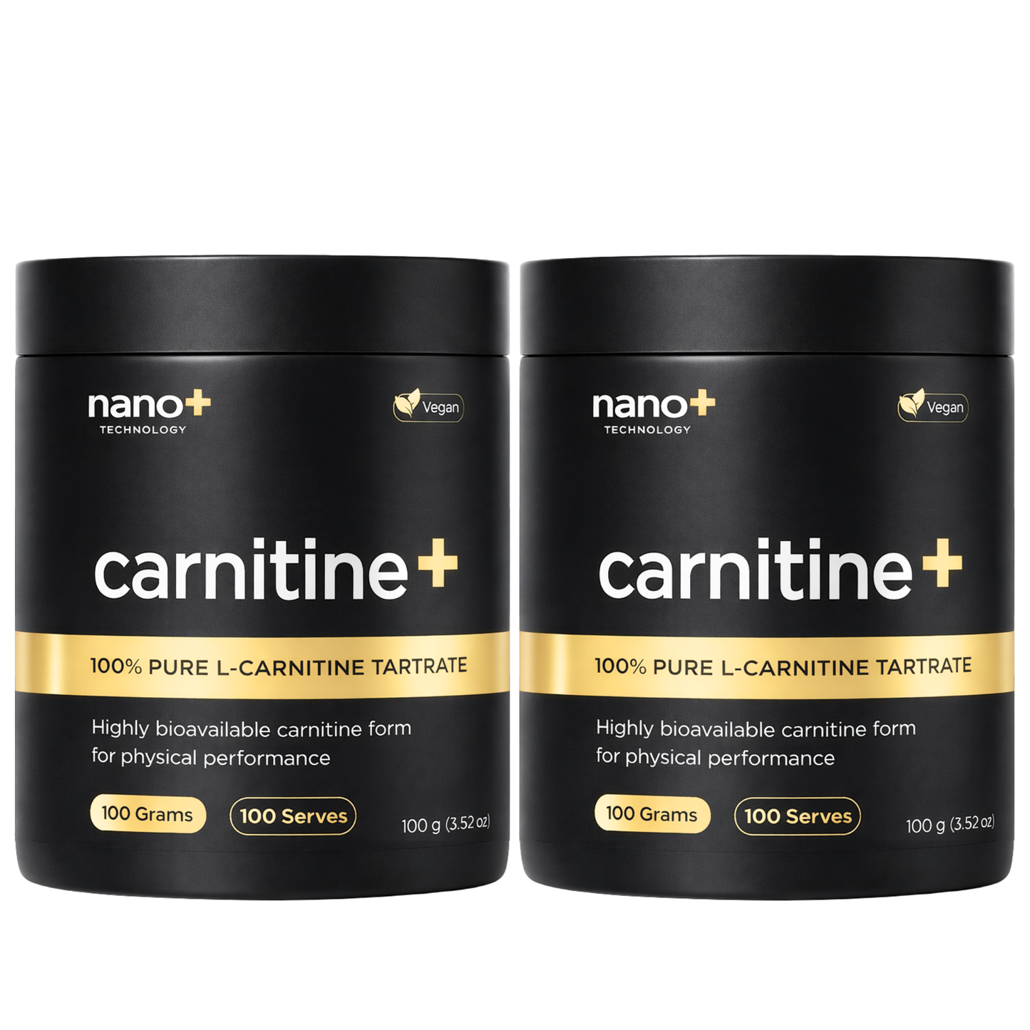 Nano+ L-Carnitine Tartrate Powder 100g | 100 Serves Pharma Grade