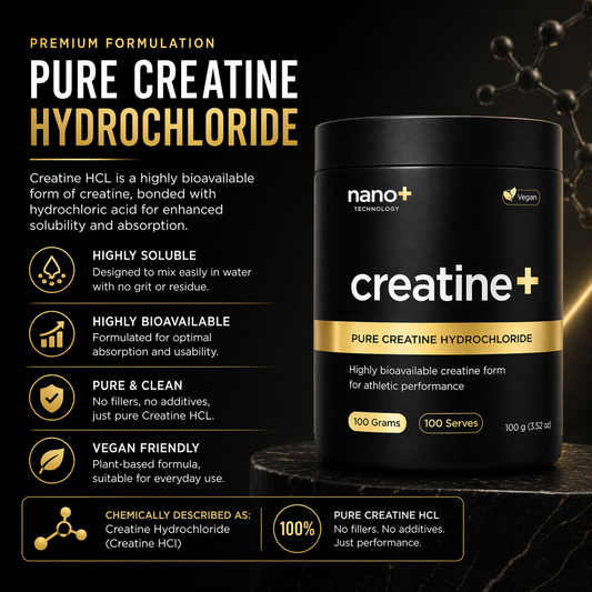 Nano+ Balanced Performance Stack | Creatine, Carnitine & Whey Isolate