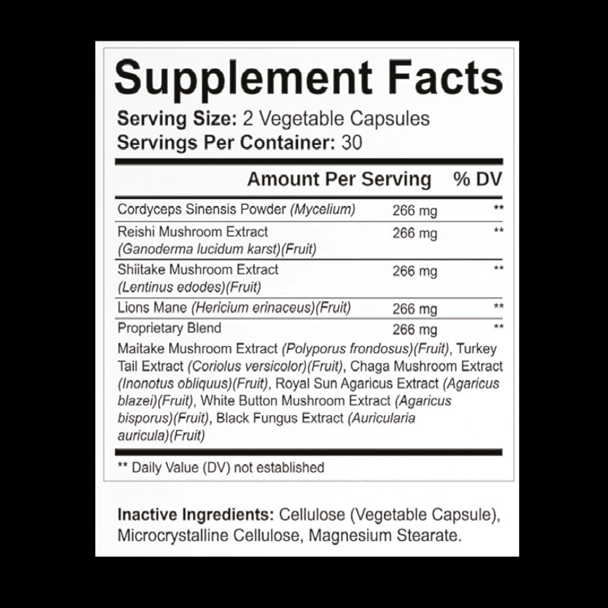 Nano+ Fungi+ Mushroom Complex Capsules | 30 Serves 9 Mushroom Blend