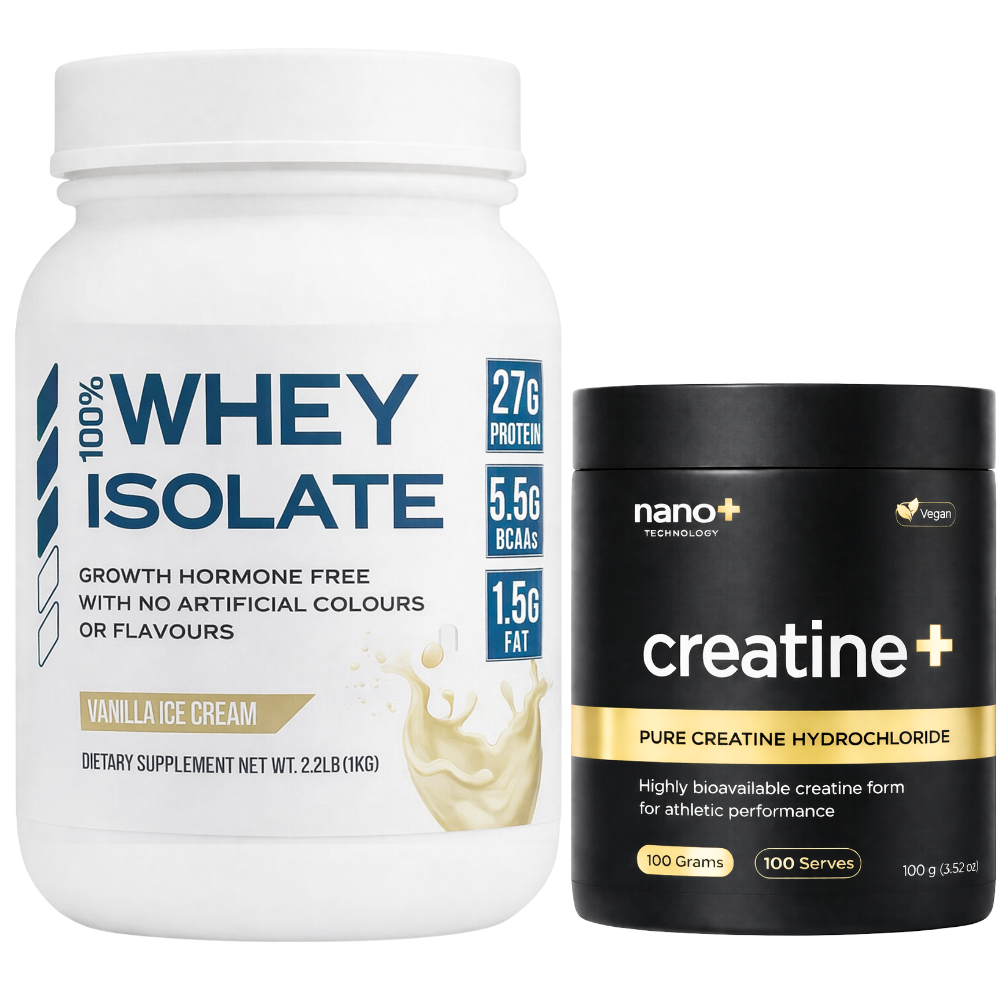 Nano+ Performance Builder Stack | Whey & Creatine HCL