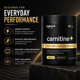 Nano+ L-Carnitine Tartrate Powder 100g | 100 Serves Pharma Grade
