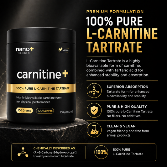 Nano+ Strength Recovery Stack | Creatine Mono, Carnitine & Magnesium