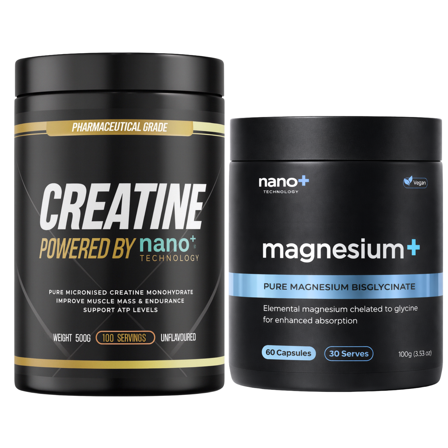 Nano+ Strength Recovery Stack | Creatine Mono & Magnesium